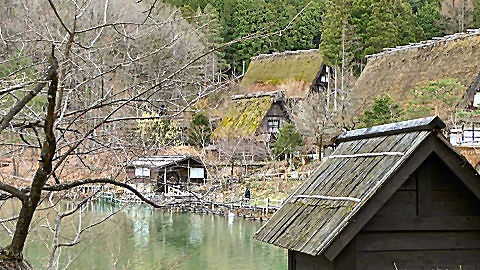 gassho zukuri 
    houses, Hida Folk Museum, Takayama