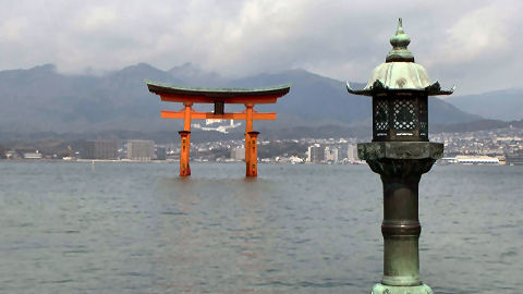 Otorii of the Itsukushima Shrine Miyajima