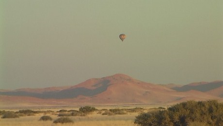 Hot Air balloon seen from Geluk, Namibia