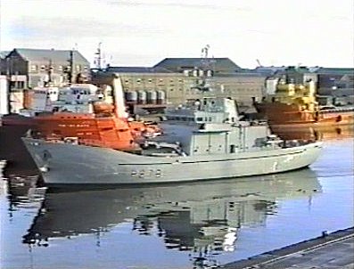 HMS ANGLESEY departing Aberdeen