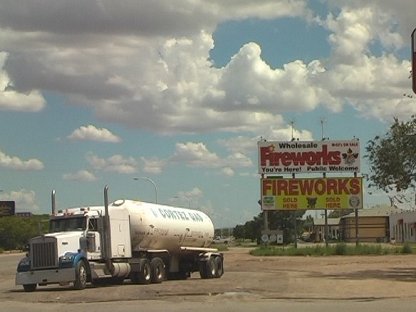 Fireworks at Moriarty, New Mexico