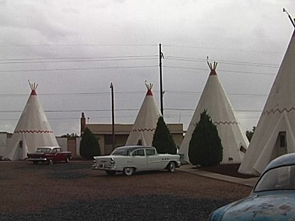 Vintage automobiles at Wigwam Motel, Holbrook, Arizona