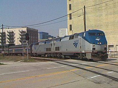 Amtrak Empire Builder departing Milwaukee